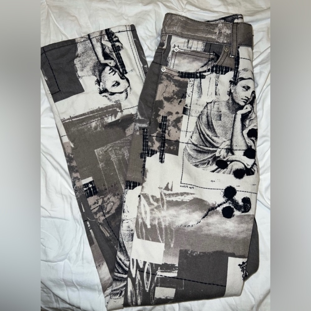 BDG Black and White Cowboy Renaissance Jeans